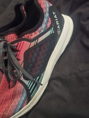 Ariat Woman’s Multicolor Athletic Lace-Up Shoe - Coral/Teal